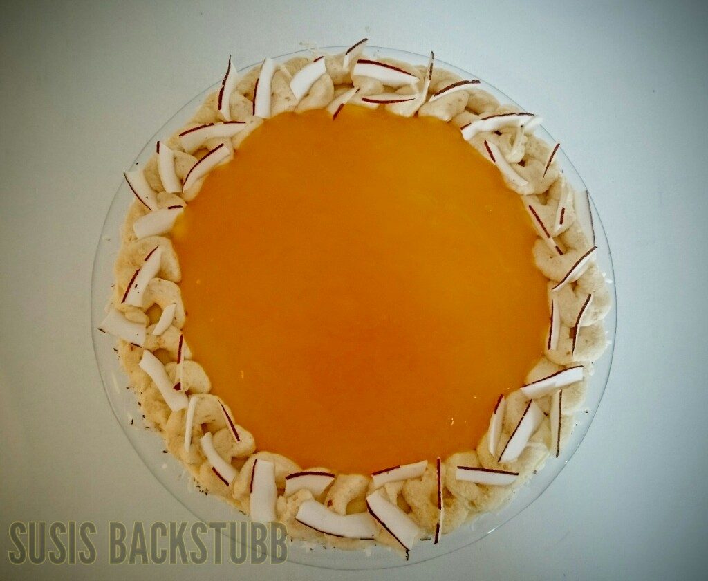 Pfirsich Maracuja Torte mit Kokos
