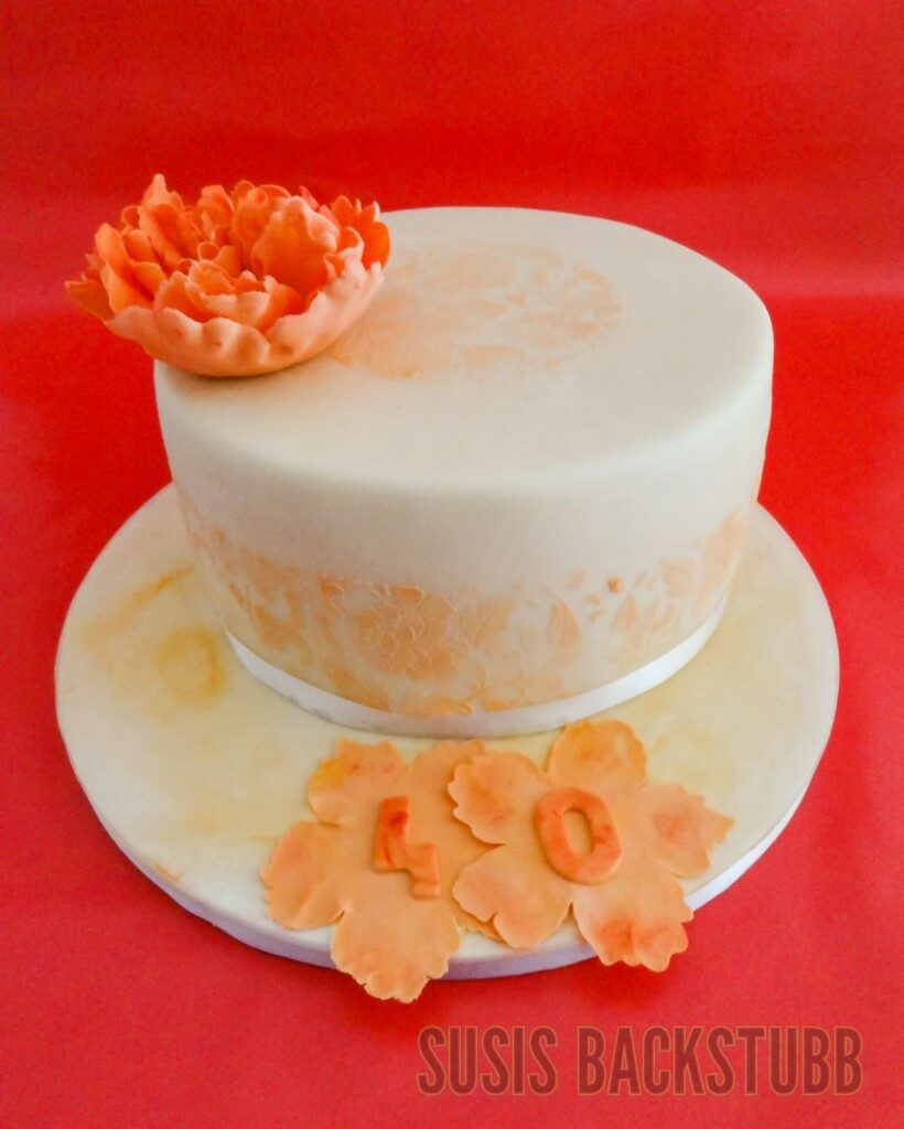 Fondant Torte Pfingstrose