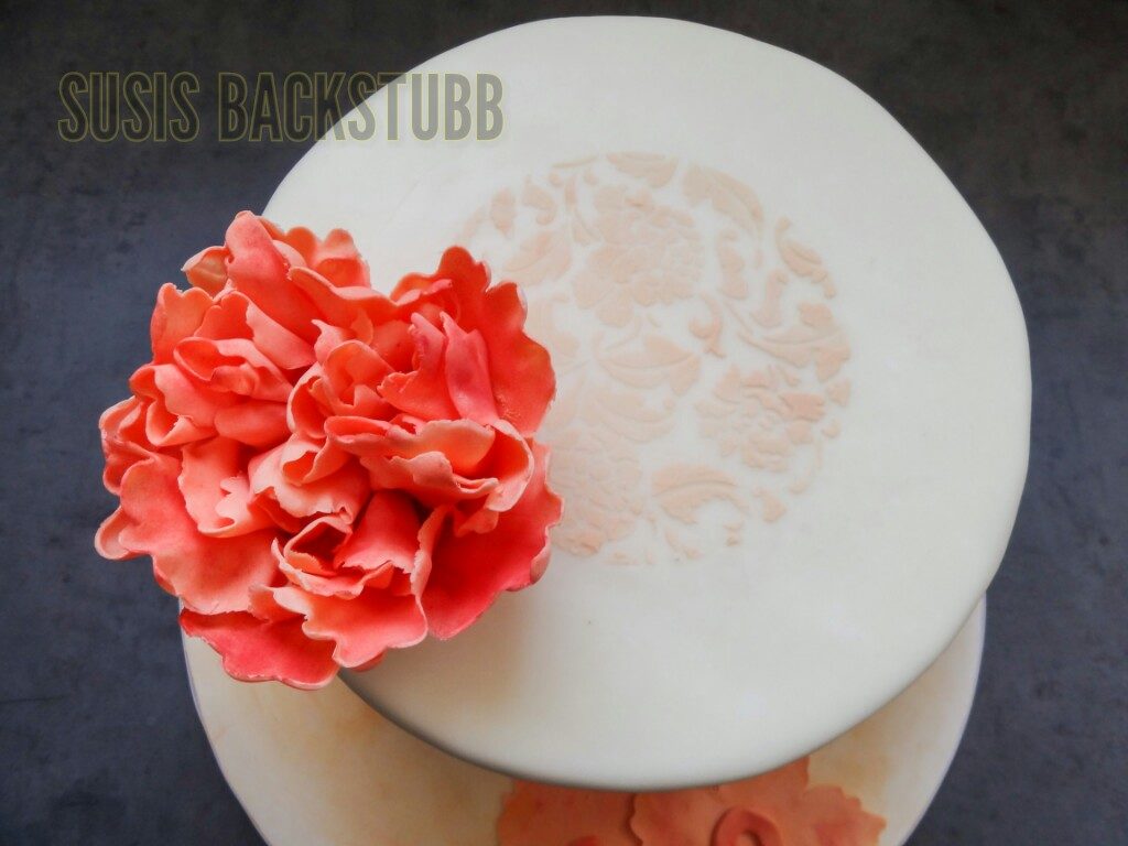 Fondant Torte Pfingstrose