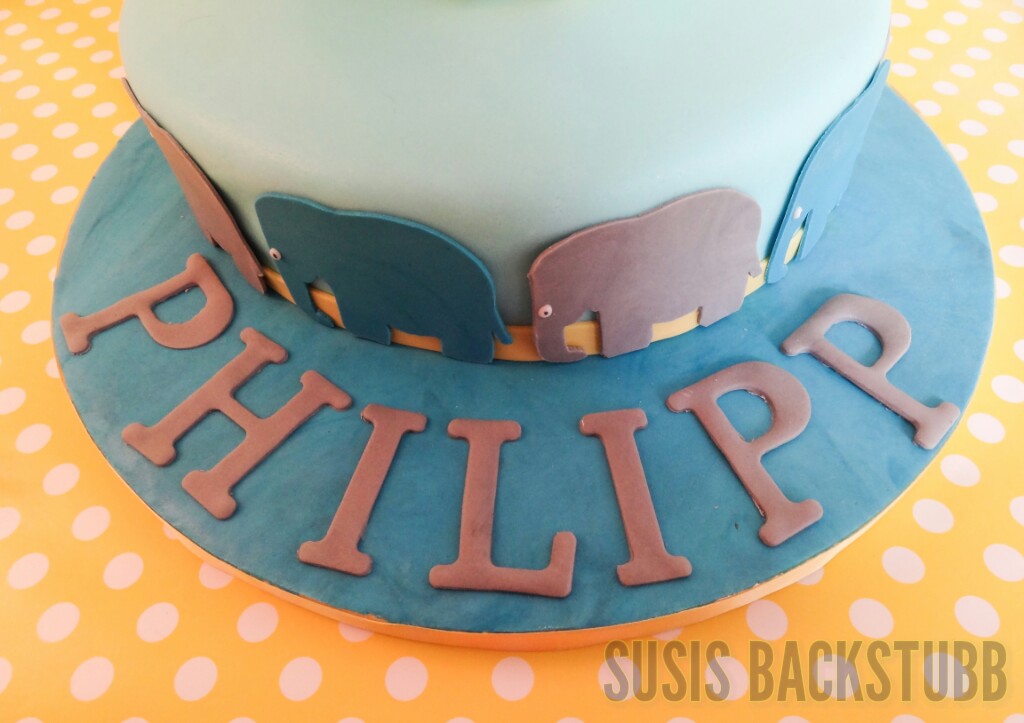 Elefanten Fondant Geburtstagstorte
