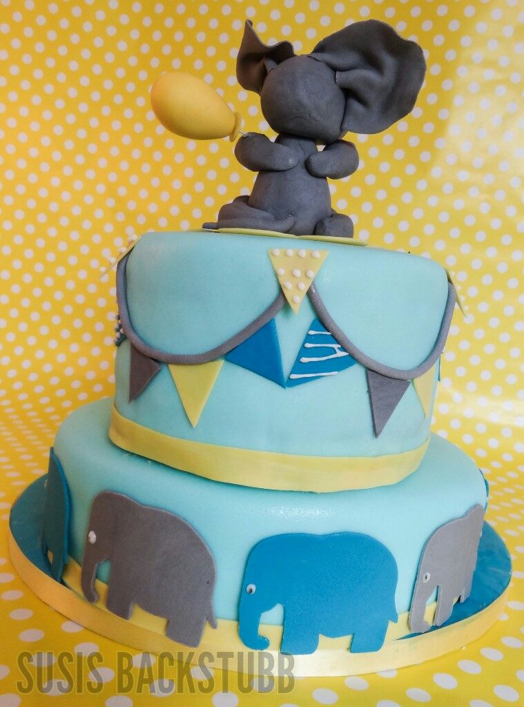 Elefanten Fondant Geburtstagstorte