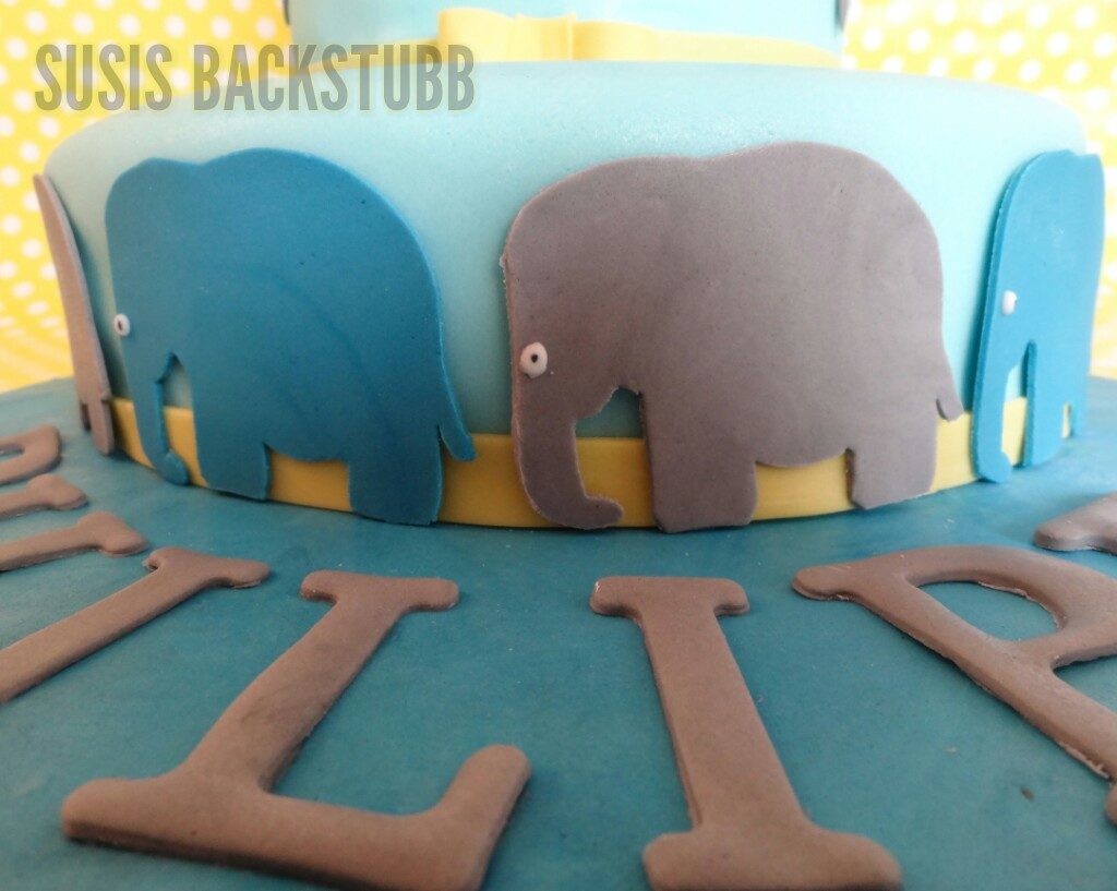 Elefanten Fondant Geburtstagstorte
