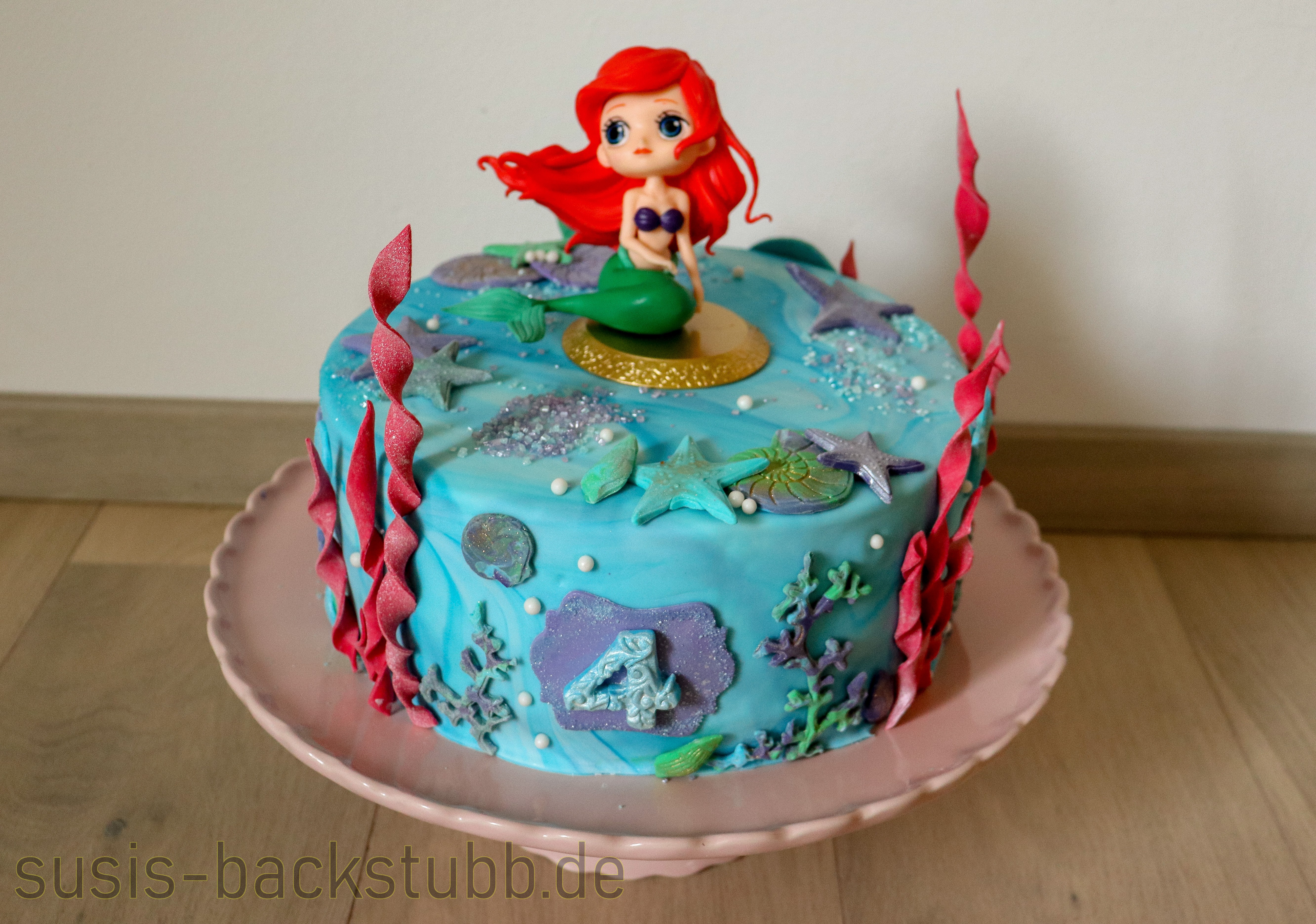 Meerjungfrauen Fondant Torte